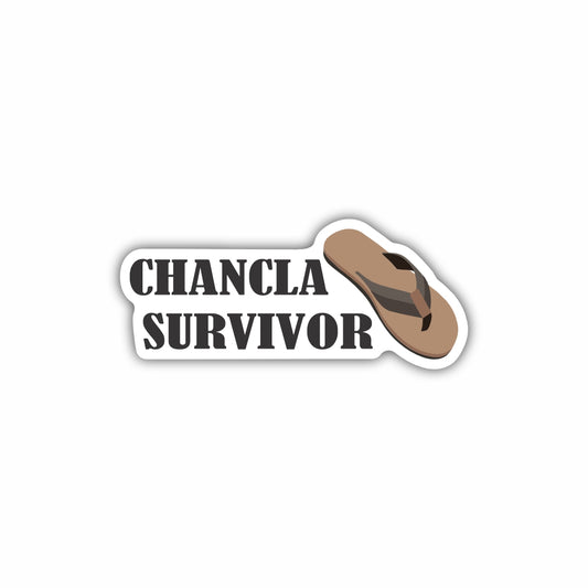 Chancla Survivor Hard Hat Sticker Decal