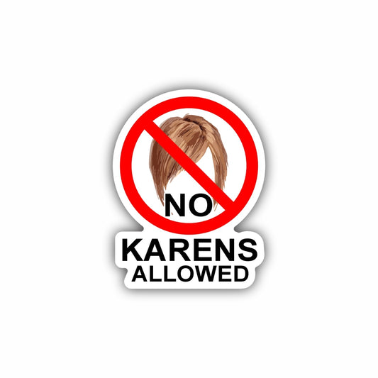 No Karens Allowed Hard Hat Sticker Decal