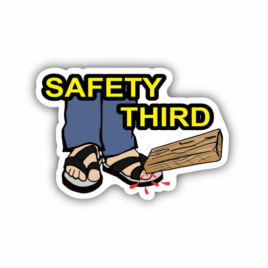 Safety Third Hard Hat Sticker Decal